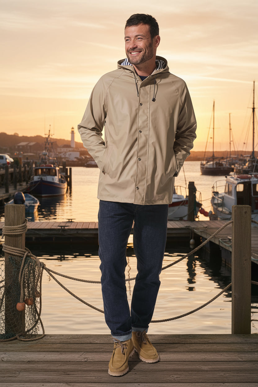 Ciré mixte zippé à capuche