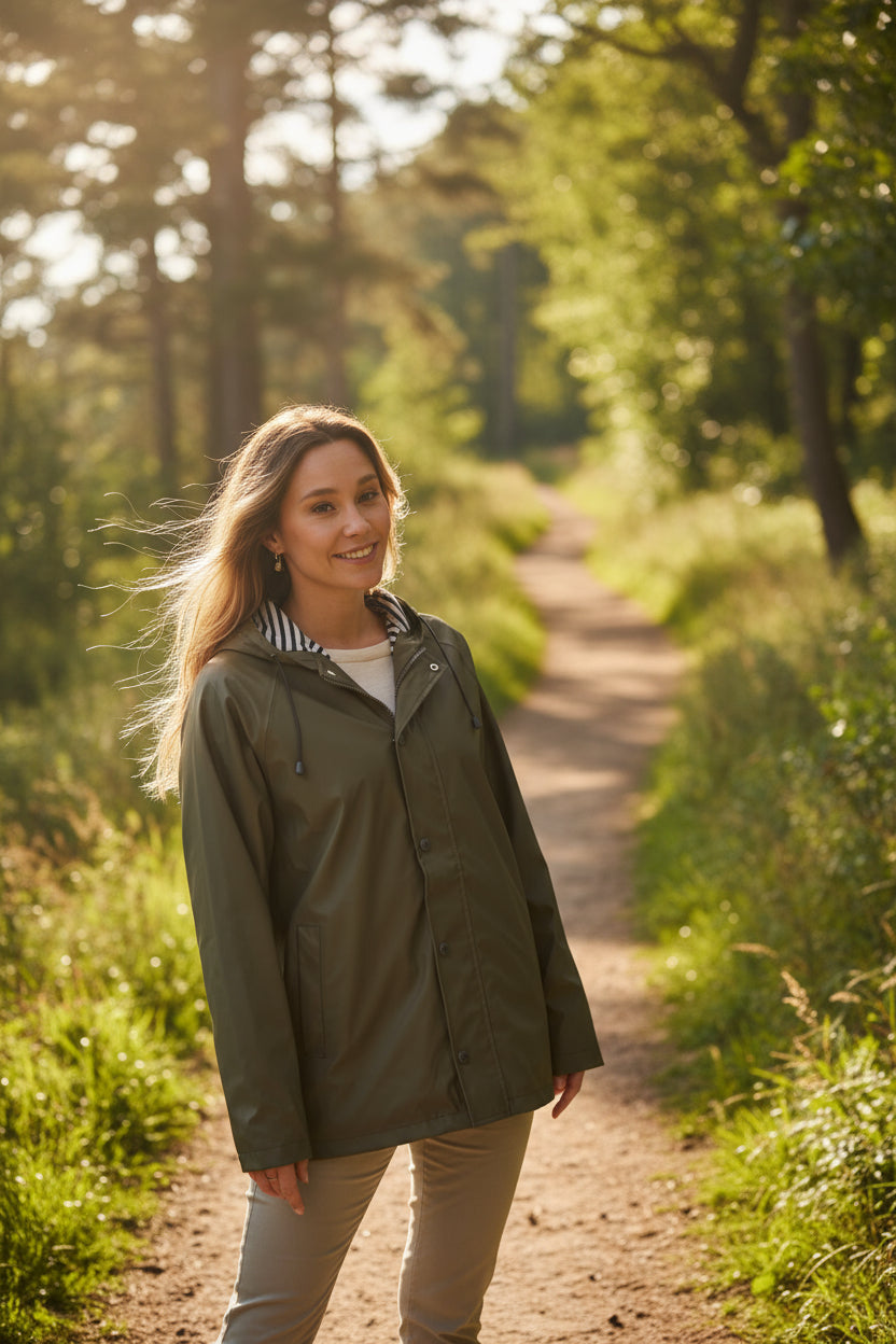 Ciré mixte zippé à capuche