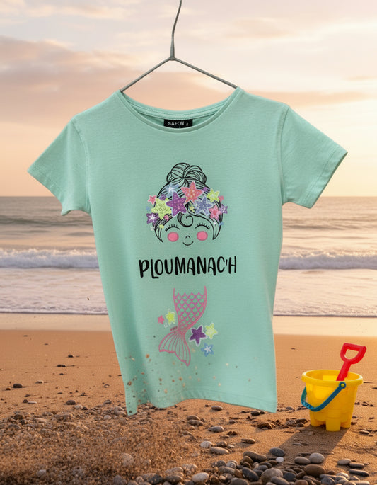 T-shirt Sirène bleu