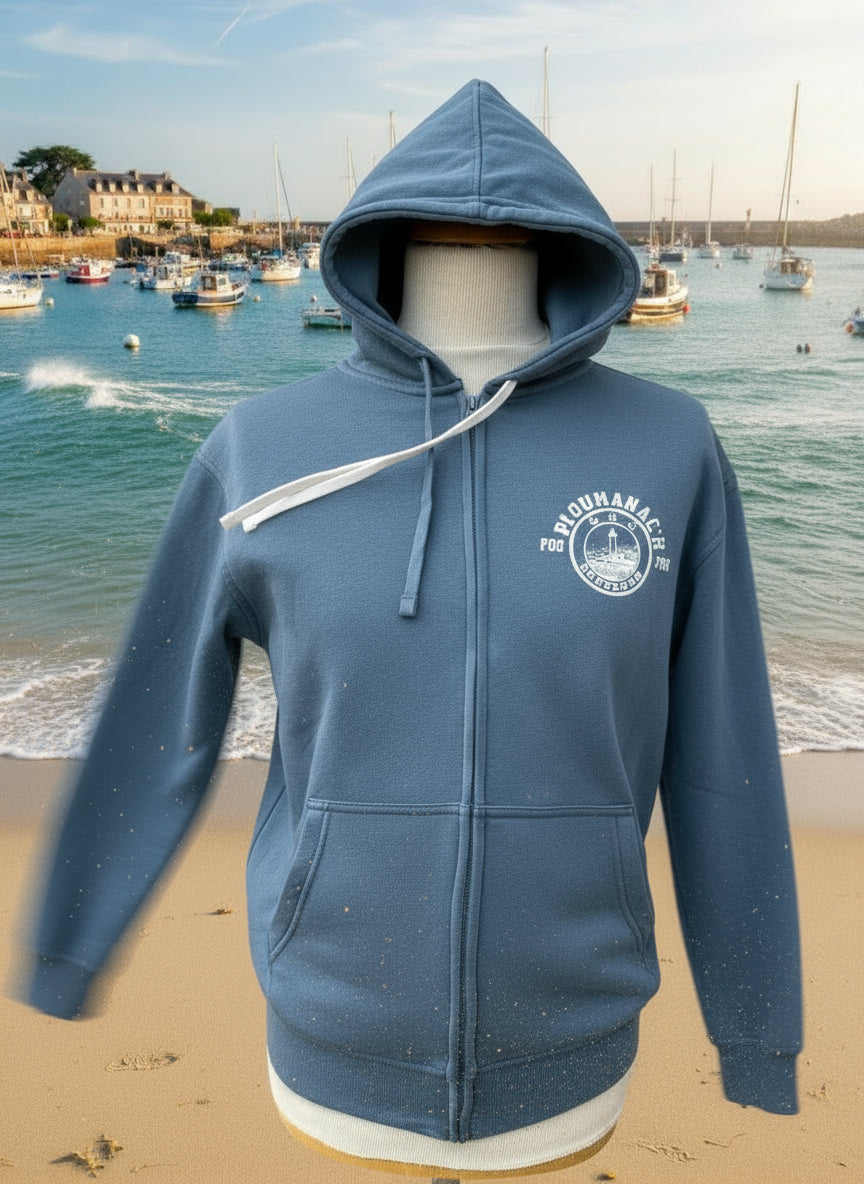 Veste à Zip Ploumanac'h Bleue