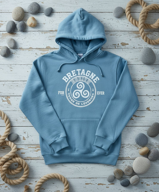 Sweat à capuche bleu