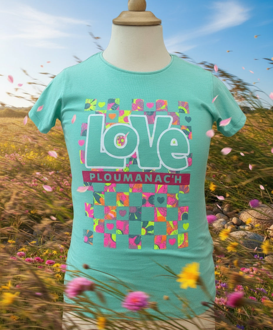 T-shirt LOVE bleu