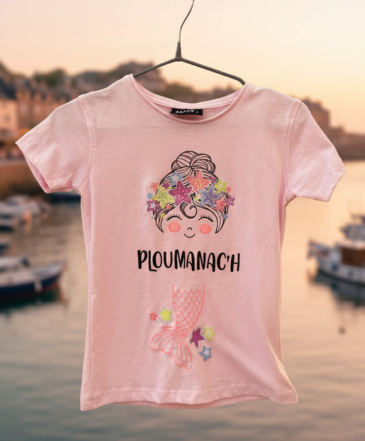 T-shirt Sirène rose